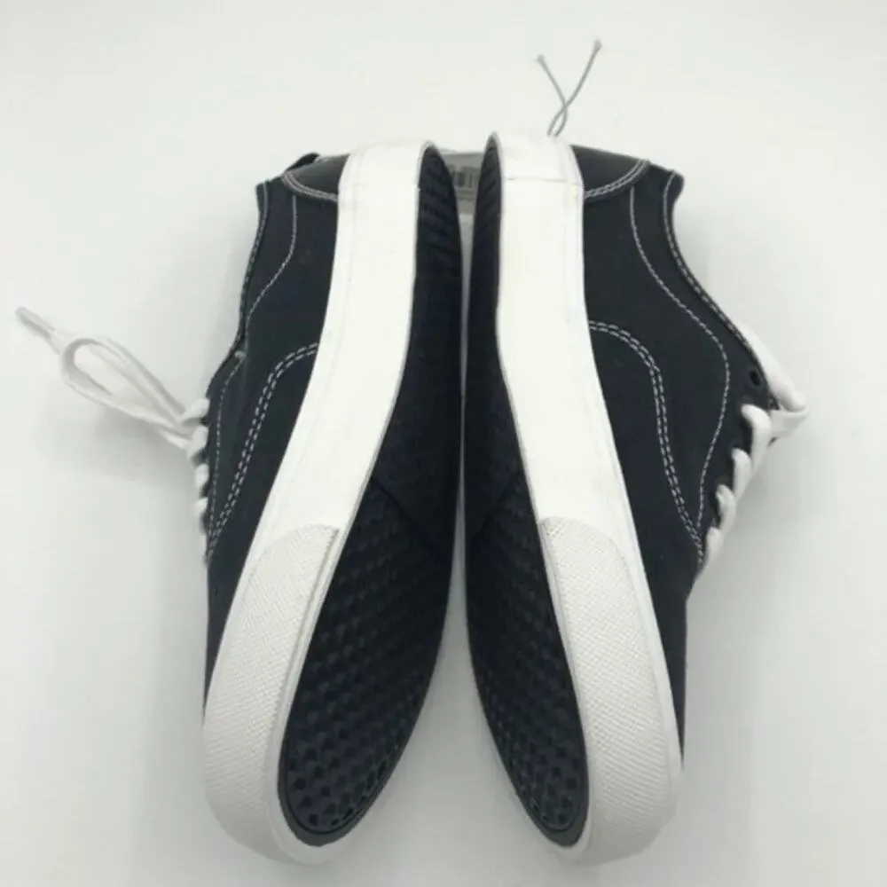 Old Navy Toddler Boys Lace Up Black/White Canvas Sneakers Sz 13